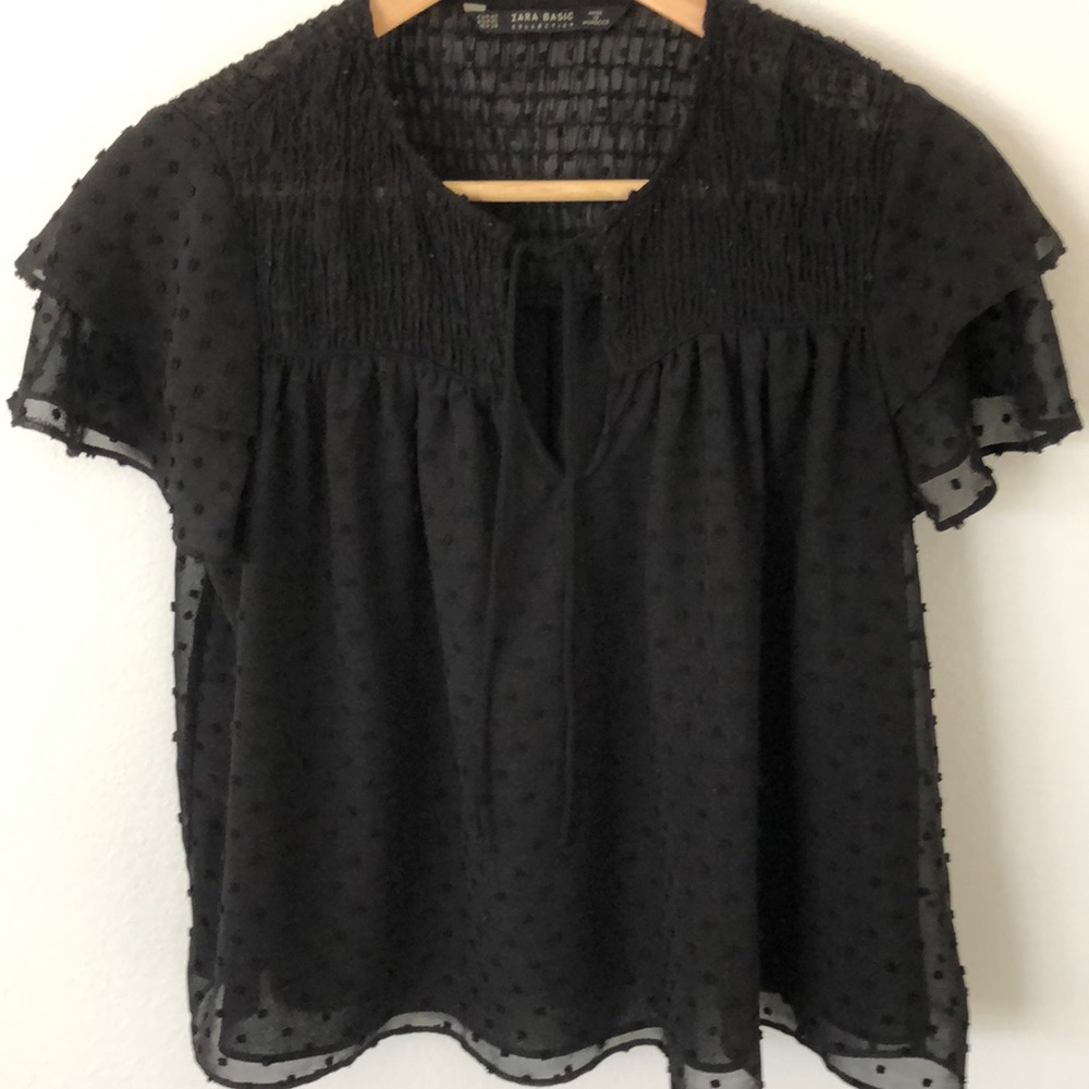 Zara Swiss Dot Top